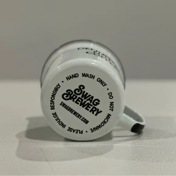 SWAG BREWERY ENAMELED MUG “DEFINITELY NOT COFFEE” - Picture 3 of 4